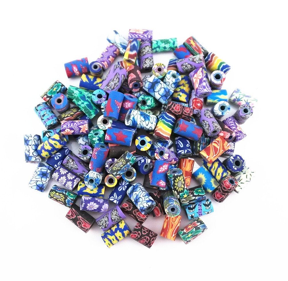 Bulk Beads Polymer Clay Beads 10mm Flower Beads Assorted Beads