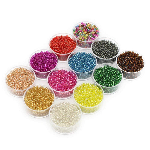 Glass Seed Beads Assorted Beads Lot BULK Beads Wholesale Beads Rainbow Beads Small Glass Beads 2mm Beads 2mm Seed Beads 7200pcs