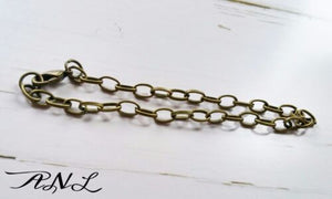 1 Bronze Charm Bracelet Link Chain Bracelet Wholesale Bracelet Chain *TR*