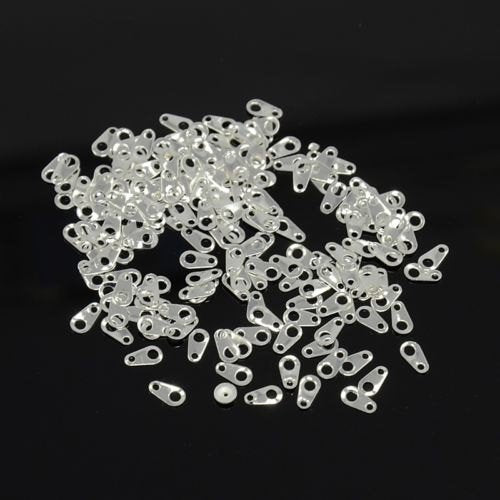 Chain Tabs Silver Necklace Ends Bracelet Ends Connectors Hook 50 pieces Bulk Wholesale Findings