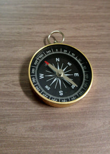 Nautical Compass Pendant Compass Gift Working Compass Gold Compass Charm Compass Rose Large Compass 1 5/8" PREORDER