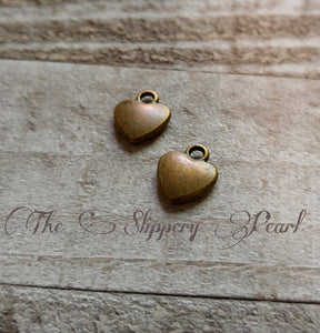 Heart Charms Bulk Charms Antiqued Bronze Charms Wholesale Charms 20pcs Heart Pendants Valentines Day Love Charms
