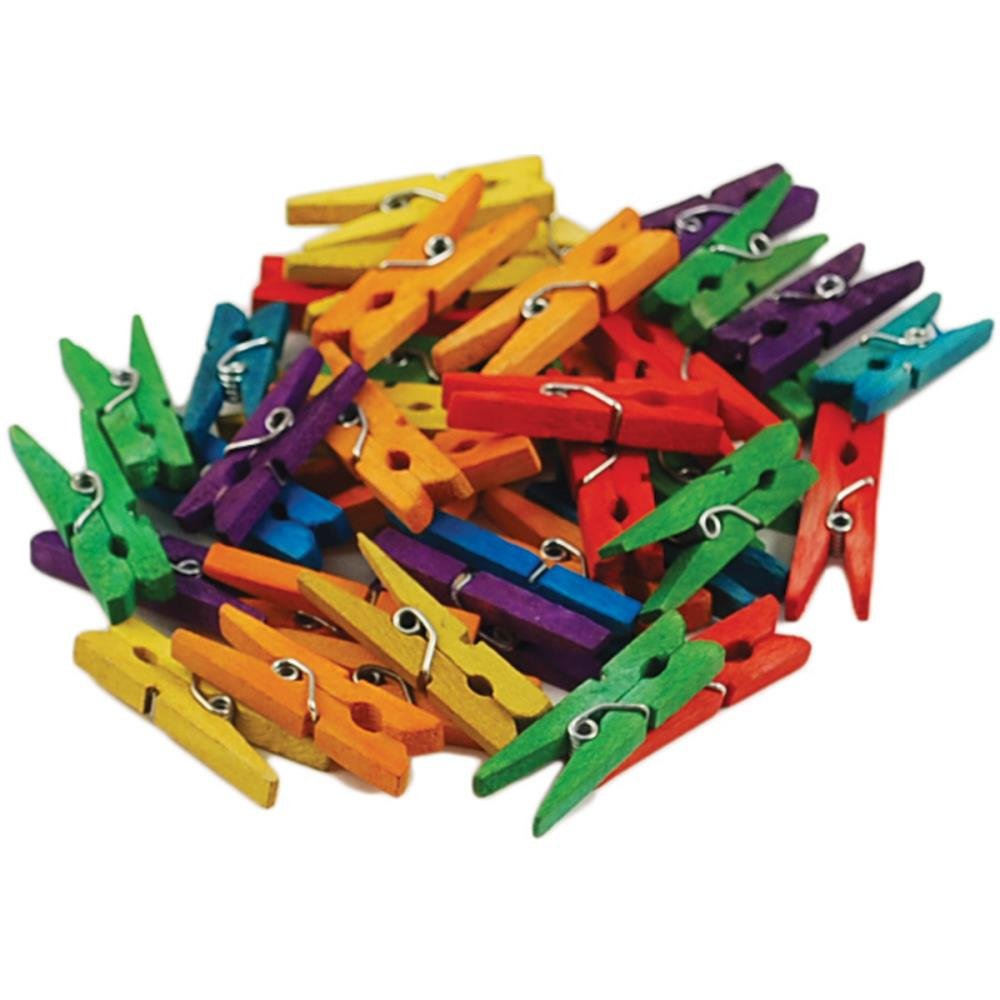Miniature Clothespins Assorted Colors Bulk 40 pieces Wood Clothespins Wholesale CLEARANCE was 3.99