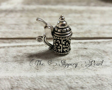 Load image into Gallery viewer, Beer Stein Pendant Beer Stein Charm Antiqued Silver Charm Movable Charm Beer Charm Beer Pendant Oktoberfest Charm