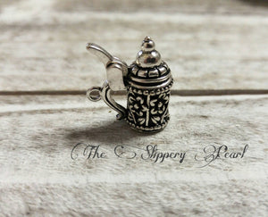 Beer Stein Pendant Beer Stein Charm Antiqued Silver Charm Movable Charm Beer Charm Beer Pendant Oktoberfest Charm