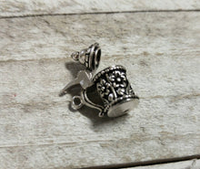 Load image into Gallery viewer, Beer Stein Pendant Beer Stein Charm Antiqued Silver Charm Movable Charm Beer Charm Beer Pendant Oktoberfest Charm