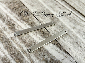 Metal Stamping Blank Connector Blank Bracelet Bar Vintaj Blank 41mm Artisan Pewter Silver Bar Blank Made in USA