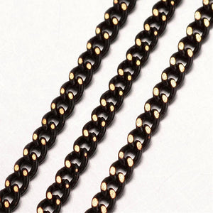 Finished Chain Necklace Wholesale Chain 24 Inch Chain Necklace Black Chain Necklace Gunmetal Necklace Chain Curb Chain Necklace