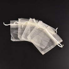 Load image into Gallery viewer, Organza Bags Ivory Organza Bags Organza Gift Bags Sheer Organza Bags Wholesale Organza Bags 100 pieces 3.5&quot; x 2.75