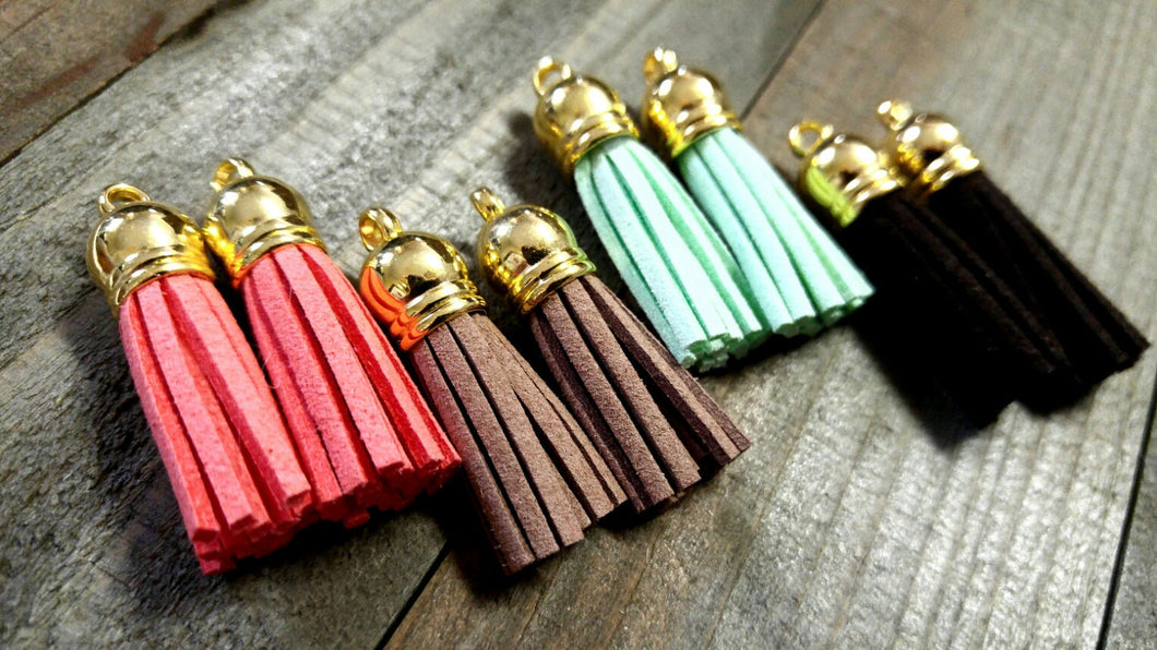 Tassel Pendants Faux Leather Tassels Assorted Color Tassels Diffuser Pendants Diffuser Tassel Pendants Tassel Charms 8 pieces PREORDER