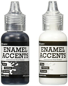 Metal Stamping Enamel Enamel Accents Black Enamel White Enamel Ranger Paints Paint Kit PREORDER