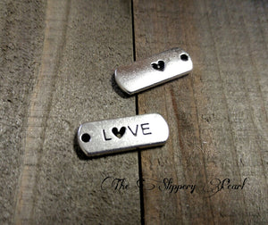 Word Charms Love Word Charm Love Charms Silver Love Charm Valentines Charms Word Tags Love Tags Jewelry Tags 10pcs