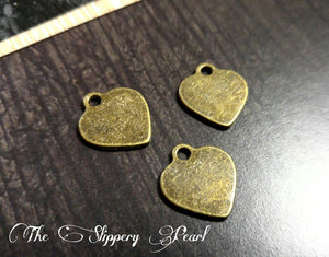 Metal Stamping Blanks Bronze Heart Blanks Hand Stamping Blanks Bronze Blanks Engraving Blanks Blanks Heart Charms Blank Charms 10 pieces