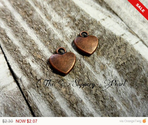 Heart Charms Bulk Charms Antiqued Copper Charms Wholesale Charms 20pcs Heart Pendants Valentines Day Love Charms