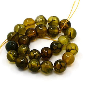 Gemstone Beads Authentic Gemstones Dragon Vein Agate Beads 8mm Beads Veined Beads Wholesale Beads Full Strand