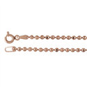 Rose Gold Chain Finished Chain Necklace Bead Chain 20 Inch Chain Faceted Bead Chain