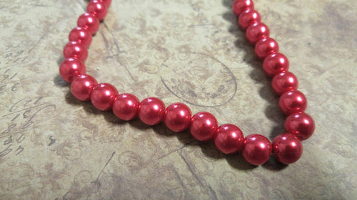 Pink Beads Pink Pearl Beads Glass Pearls 10mm Glass Beads 10mm Glass Pearls Pink Pearls Large Beads Pink Beads 85 pieces