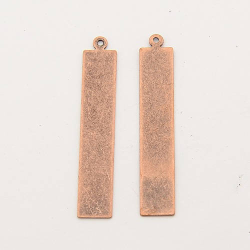 Metal Stamping Blanks Blank Charms Rectangle Charms Blank Charms Copper Blanks Bulk Charms Wholesale Charms Brass Blanks 50 pieces 41mm
