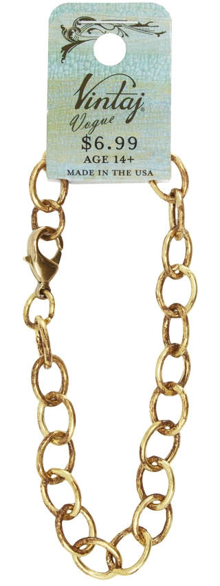 Charm Bracelet Brass Bracelet Gold Charm Bracelet Link Bracelet Solid Brass Bracelet Vintaj Bracelet 8 Inch Bracelet