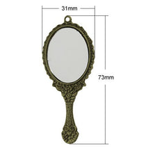 Load image into Gallery viewer, Mirror Pendants Real Mirror Charms Wholesale Charms BULK Charms Bulk Pendants Magic Mirror Hand Mirror Charms 5 pieces