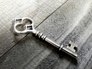 Bulk Skeleton Keys Silver Key Pendants Large Keys Silver Keys Wholesale Keys Skeleton Key Pendants Steampunk Keys 100 pieces