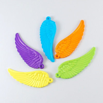 Angel Wing Charms Angel Wing Pendants Acrylic Angel Wings 57mm Double Sided Wing Charms Pendants 10 pieces Wholesale Charms