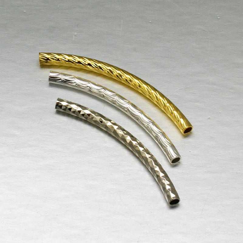 Tube Beads Assorted Beads Long Beads Skinny Beads Brass Beads Brass Tube Beads Wholesale Beads Metal Beads 5 pieces