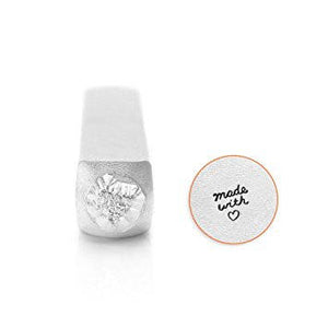 Metal Stamping Metal Stamp MADE WITH LOVE Word Stamp Impressart Stamp Hand Stamping Metal Punch 4mm Stamp
