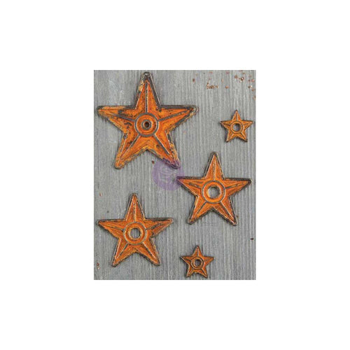 Barn Stars Rusty Metal Stars Star Pendants Rustic Pendants Rustic Decor Rusty Pendants Star Charms 5 pieces