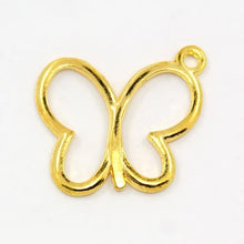 Load image into Gallery viewer, Bulk Charms Bulk Pendants Butterfly Charms Wholesale Charms Gold Butterfly Gold Charms Insect Charms 19mm 100 pieces PREORDER