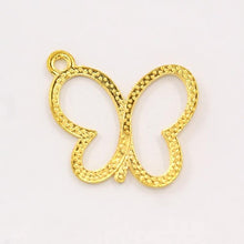 Load image into Gallery viewer, Bulk Charms Bulk Pendants Butterfly Charms Wholesale Charms Gold Butterfly Gold Charms Insect Charms 19mm 100 pieces PREORDER