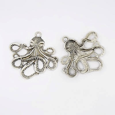 Octopus Pendants Steampunk Octopus Charms Steampunk Pendants Kraken Pendants Kraken Octopus Large Octopus Charm Nautical Pendants 50 pieces