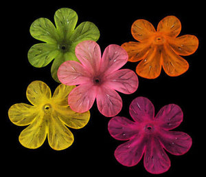 Large Flower Beads Acrylic Flower Beads Assorted Beads Frosted Beads Acrylic Beads Bulk Beads Wholesale Beads 10 pieces