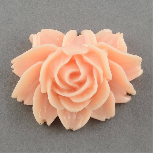 Flower Cabochons Lotus Flower Flatback Flat Back Flower Resin Flower Cabochon Pink Lotus Flower Large Flower Flatback Lotus Cabochons 2pcs