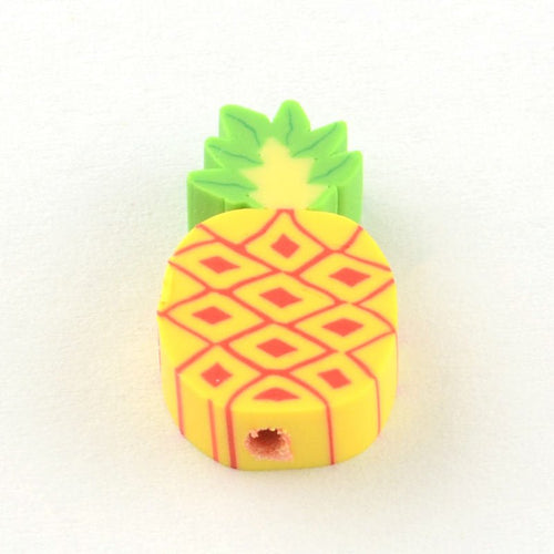 Polymer Clay Beads Pineapple Beads Fruit Beads 16mm Beads Large Beads Pineapple Jewelry Making 10 pieces