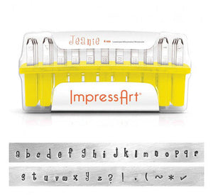 ImpressArt Jeanie Lowercase Letter Metal Stamps Letter Punches Hand Stamping Kit Metal Stamping Supplies Professional Tools