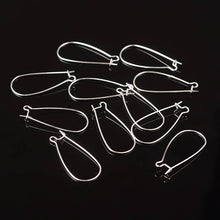 Load image into Gallery viewer, Earring Wires Ear Wires Silver Ear Wires Kidney Earring Wires Kidney Wires Silver Kidney Wires Earring Findings Earring Hooks 10pcs