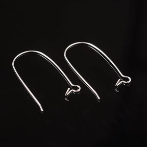 Earring Wires Ear Wires Silver Ear Wires Kidney Earring Wires Kidney Wires Silver Kidney Wires Earring Findings Earring Hooks 10pcs