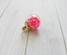 Load image into Gallery viewer, Glass Ball Charm Glass Ball Pendant Star Charm Glass Globe Pendant Crystal Ball Charm Pink Ball Charm Glass Charm Glass Pendant
