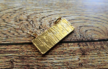 Load image into Gallery viewer, Wave Pendant Ocean Pendant Gold Wave Pendant Connector Surfing Pendant Wave Charm Gold Wave Charm Gold Charm Nautical Charm Beach Charm