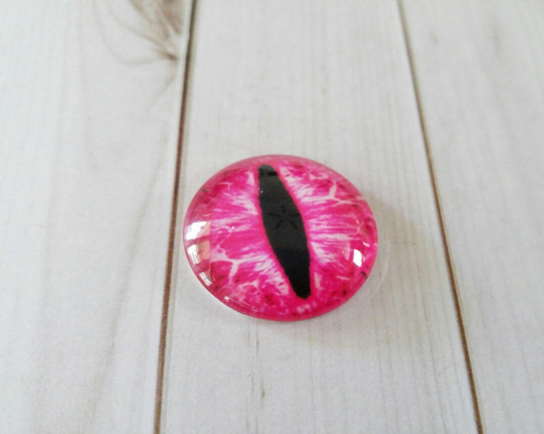 Eye Cabochon Round Glass Cabochon 25mm Flat Back Cabochon Dragon Eye Pink Eye Cabochon