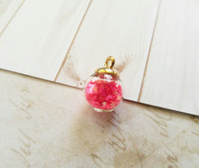 Load image into Gallery viewer, Glass Ball Charm Glass Ball Pendant Star Charm Glass Globe Pendant Crystal Ball Charm Pink Ball Charm Glass Charm Glass Pendant