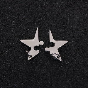Star Pendant Star Puzzle Charm Puzzle Star Charm Friendship Charms Mother Daughter Charms Puzzle Pendants
