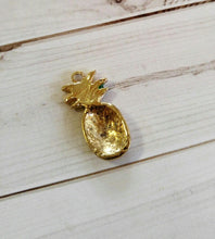 Load image into Gallery viewer, Pineapple Charm Pineapple Pendant Fruit Charm Enamel Charm Gold Pineapple Charm Yellow Pineapple Gold Charm Gold Pendant