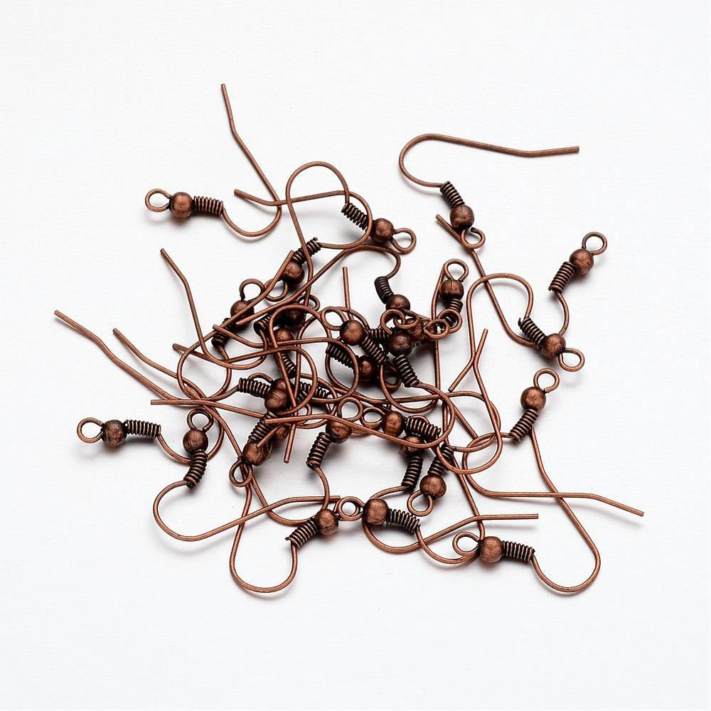 Ear Wires Earring Findings Dangle Earrings Wires Wholesale Earring Findings Copper Fish Hook Ear Wires 100pc