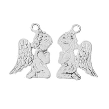Load image into Gallery viewer, Angel Charms Antiqued Silver Baby Angel Charms Angel Pendants Praying Angels Bulk Charms Religious Charms 23mm 25pcs PREORDER