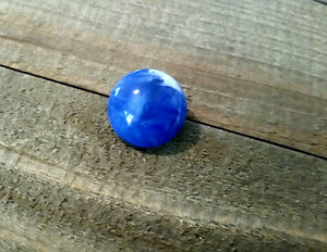Snap Chunk Button Blue Swirl Chunk Snap 18mm Chunk