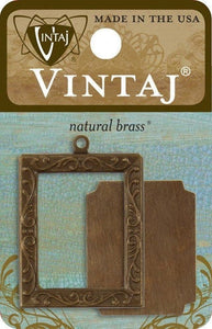 Metal Stamping Blank Bronze Natural Brass Vintaj Blanks Frame Pendant Antiqued Bronze Stamping Blanks Set
