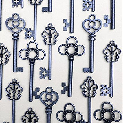 Bulk Skeleton Keys Steampunk Keys Pendants Black Gunmetal Keys Large Key Pendants 2