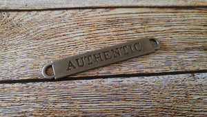 Word Pendant Connector Antiqued Silver Link Oil Brushed Finish 1 PIECE Word Connector Pendant You Pick